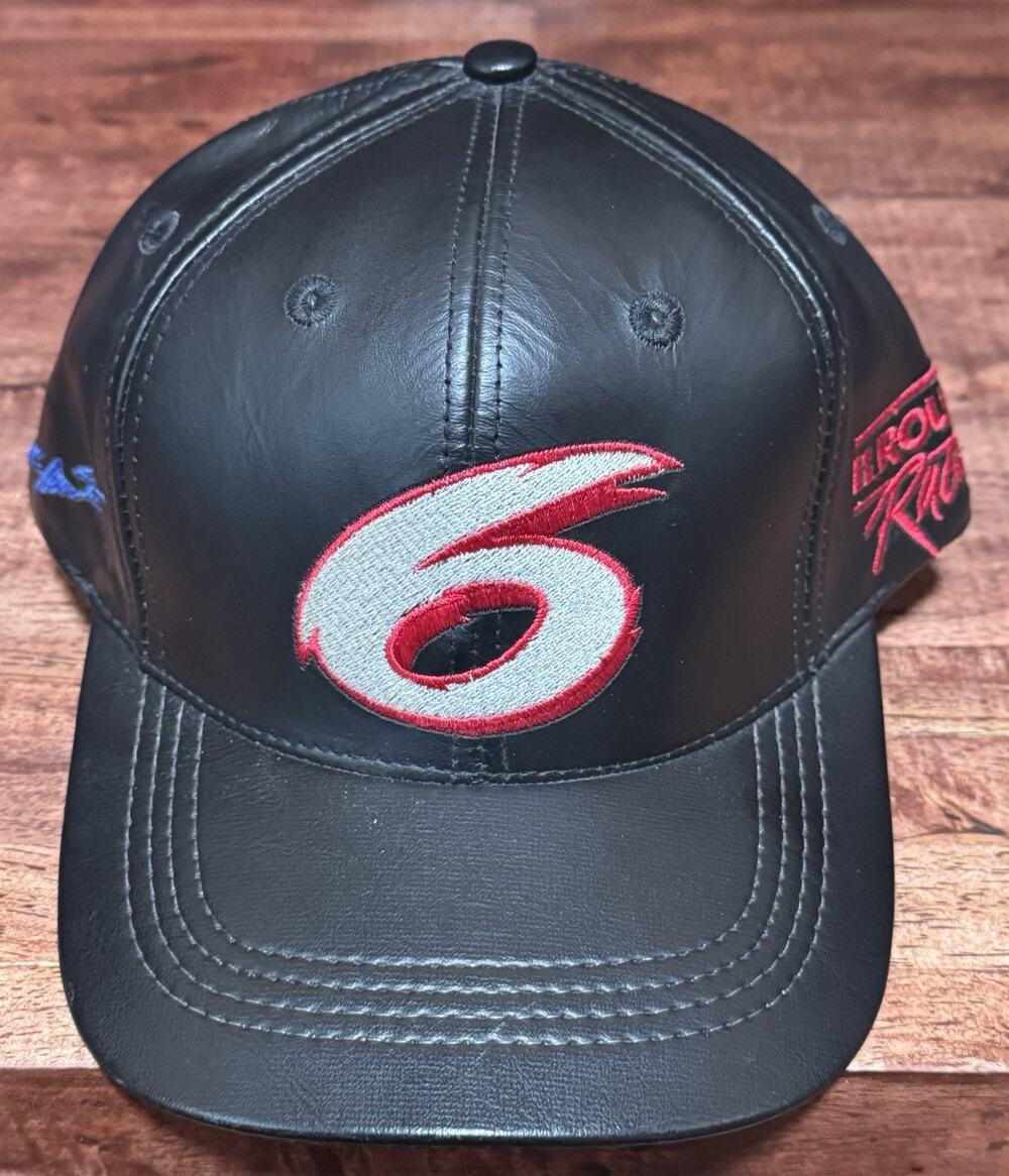 Mark Martin Roush Nascar Racing Leather Hat Buckle Strap Black